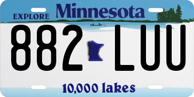 MN license plate 882LUU