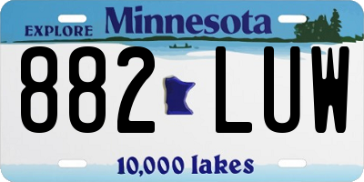 MN license plate 882LUW