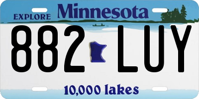 MN license plate 882LUY