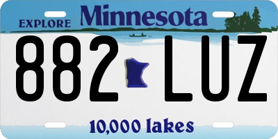 MN license plate 882LUZ