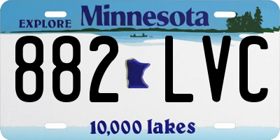 MN license plate 882LVC