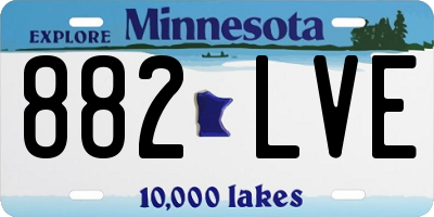 MN license plate 882LVE