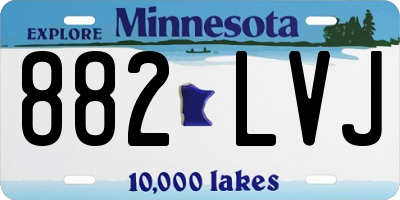 MN license plate 882LVJ