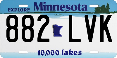 MN license plate 882LVK