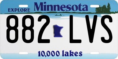 MN license plate 882LVS