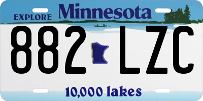 MN license plate 882LZC