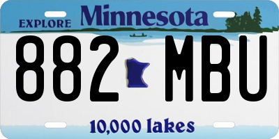 MN license plate 882MBU