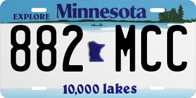 MN license plate 882MCC