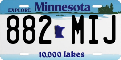 MN license plate 882MIJ