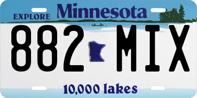 MN license plate 882MIX