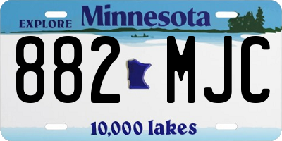 MN license plate 882MJC