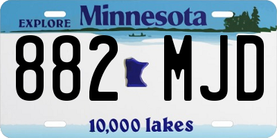 MN license plate 882MJD