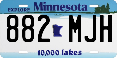 MN license plate 882MJH