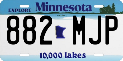 MN license plate 882MJP