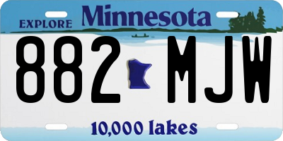 MN license plate 882MJW