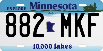 MN license plate 882MKF