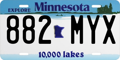 MN license plate 882MYX