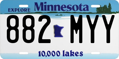 MN license plate 882MYY