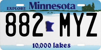 MN license plate 882MYZ