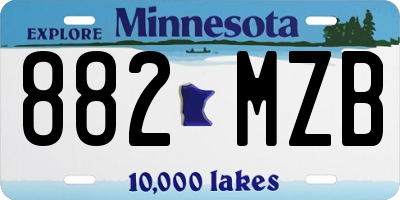 MN license plate 882MZB