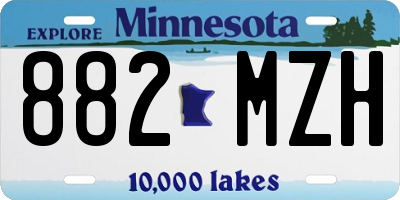 MN license plate 882MZH