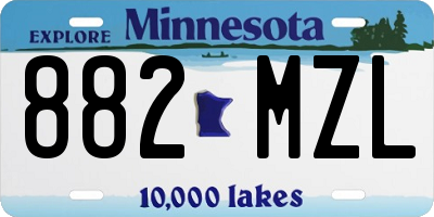 MN license plate 882MZL