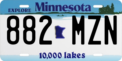 MN license plate 882MZN