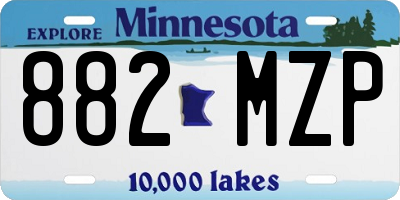 MN license plate 882MZP