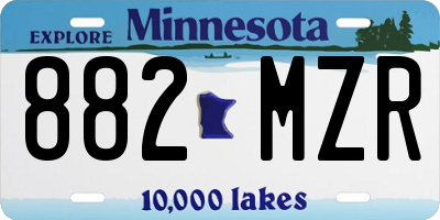 MN license plate 882MZR