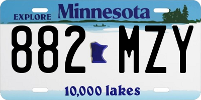 MN license plate 882MZY