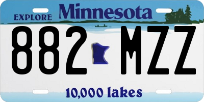 MN license plate 882MZZ