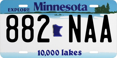 MN license plate 882NAA