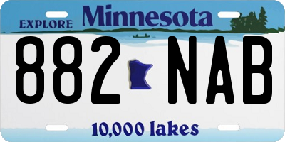 MN license plate 882NAB