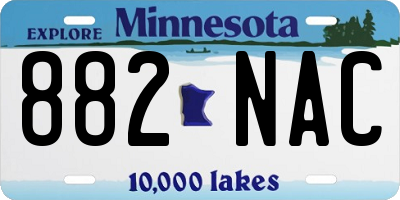 MN license plate 882NAC