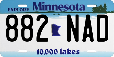 MN license plate 882NAD