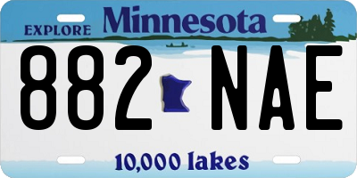 MN license plate 882NAE