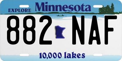 MN license plate 882NAF