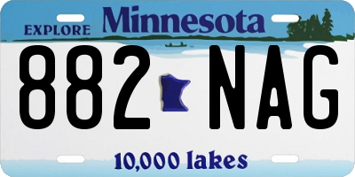 MN license plate 882NAG