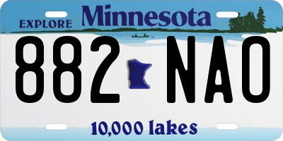 MN license plate 882NAO