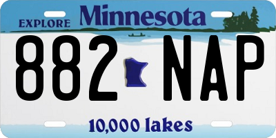 MN license plate 882NAP