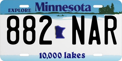 MN license plate 882NAR