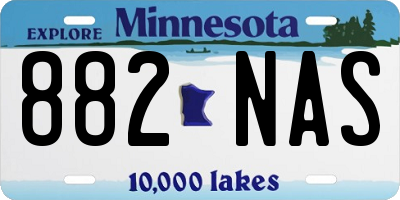 MN license plate 882NAS