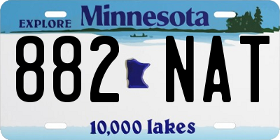 MN license plate 882NAT