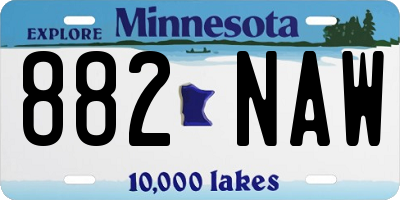 MN license plate 882NAW