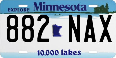 MN license plate 882NAX