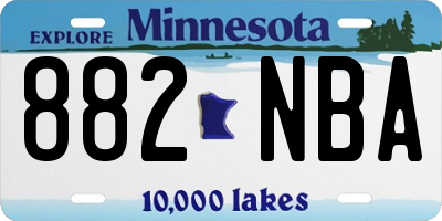 MN license plate 882NBA