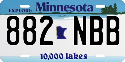 MN license plate 882NBB