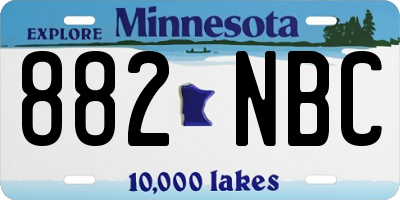 MN license plate 882NBC