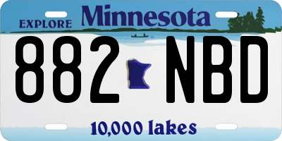 MN license plate 882NBD