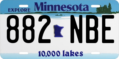 MN license plate 882NBE